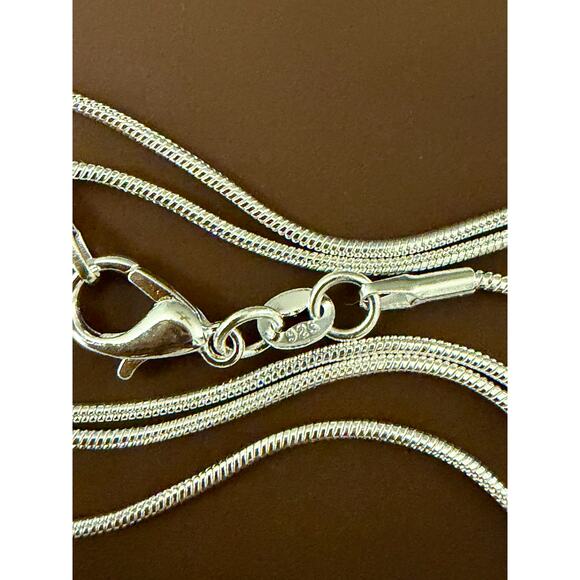 925 Stamp Color  Silver 1MM Snake Chain Women Men Necklace 20” fashion jewelry - Picture 3 of 4